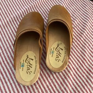 Lotta from Stockholm Nubuck suede Clogs low heel  - Seconds Size 38 / 7.5 or 8